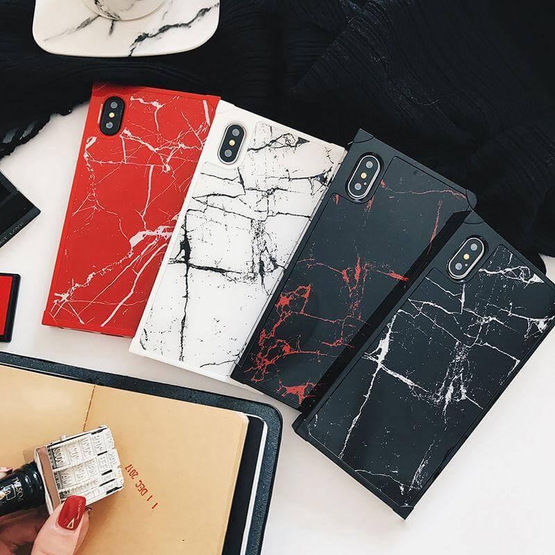Marble Texture Square Shape Cute Iphone Cases - Image 7