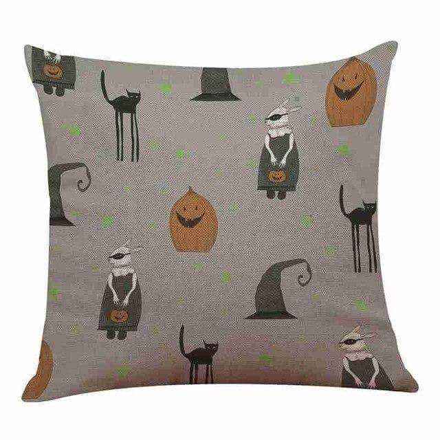 Cotton Comfy Pumpkin Printed Halloween Pillow Cases - Image 6