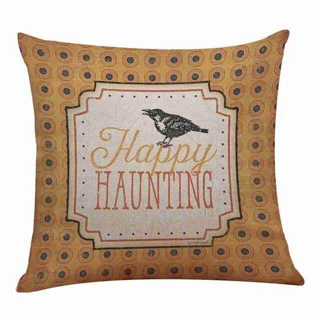 Cotton Comfy Pumpkin Printed Halloween Pillow Cases - Image 1