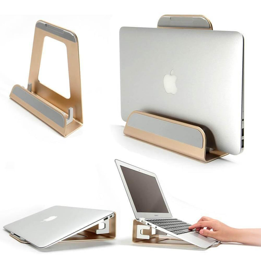 2 In 1 Function Vertical Bracket Base/ Ergonomic Laptop Stand for Macbook - Image 0