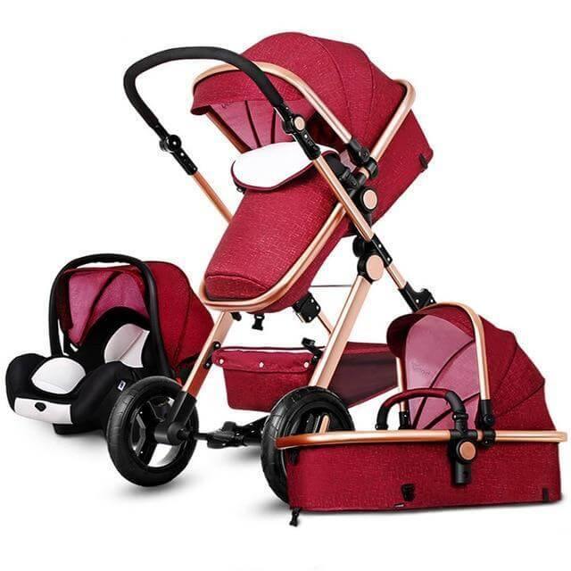 European 3 in 1 Baby Strollers with baby basket and carriage - Image 10