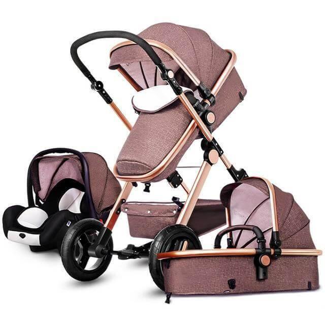 European 3 in 1 Baby Strollers with baby basket and carriage - Image 4