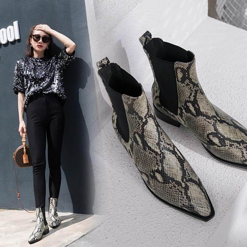 Real Leather Short Ankle Boots - Image 1