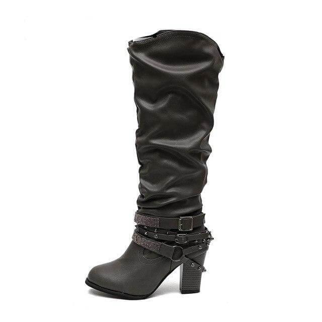Designer Stylish Mid-calf Non-slip Female Boots - Image 3