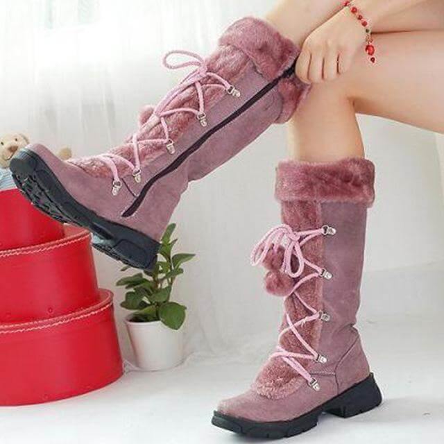 Stylish Cross-tied Fashion Butterfly-knot Snow Boots - Image 1
