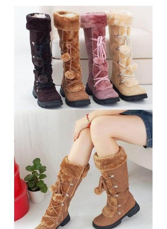 Stylish Cross-tied Fashion Butterfly-knot Snow Boots - Image 6