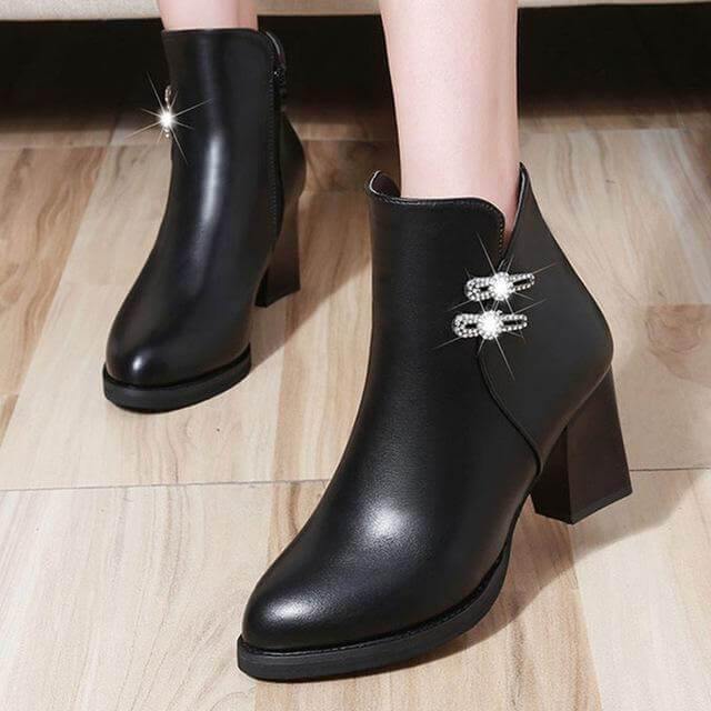 Stylish Fashion Pure High Heels Boots - Image 4