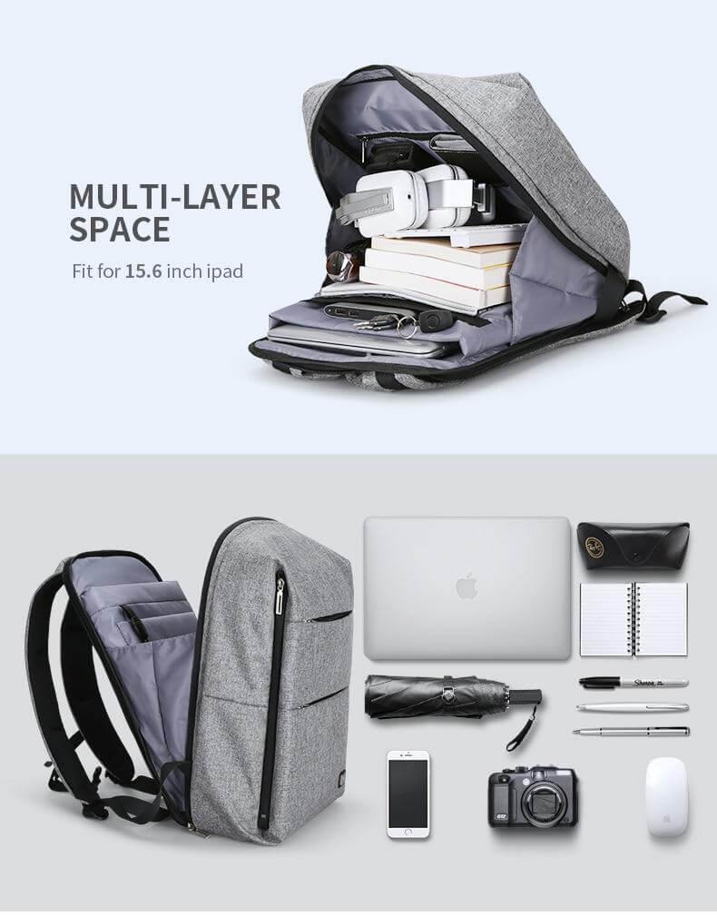 Large Capacity Casual Business and Student Style Backpack - Image 3