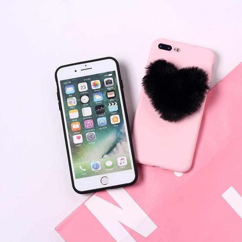 Fluffy Lover Heart Cute Iphone Cases - Image 1