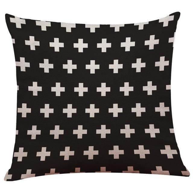 Geometrical Lovely Black and White Home Pillow Cases - Image 3