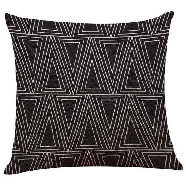 Geometrical Lovely Black and White Home Pillow Cases - Image 1