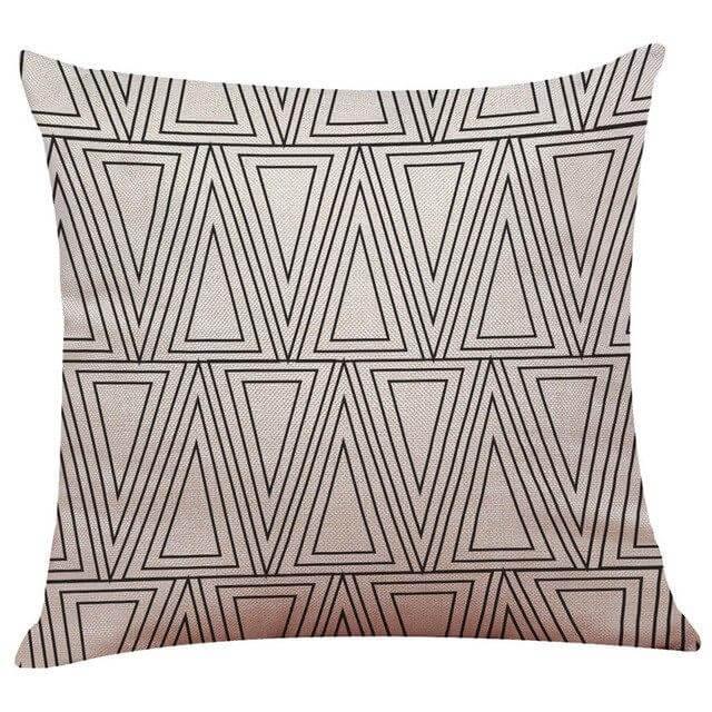 Geometrical Lovely Black and White Home Pillow Cases - Image 2