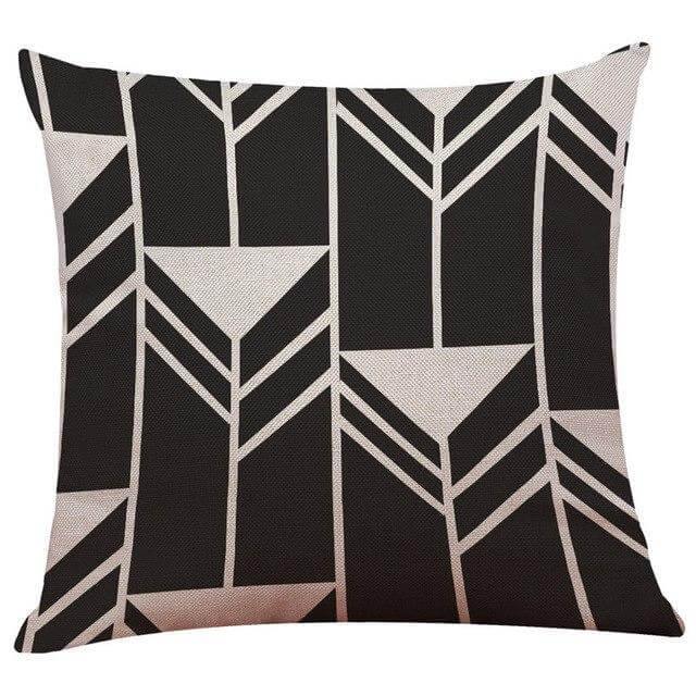 Geometrical Lovely Black and White Home Pillow Cases - Image 10