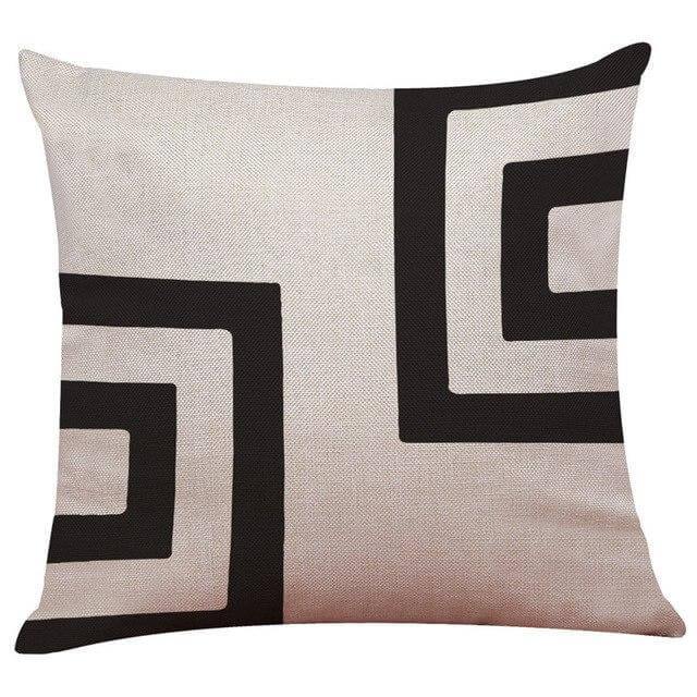Geometrical Lovely Black and White Home Pillow Cases - Image 14