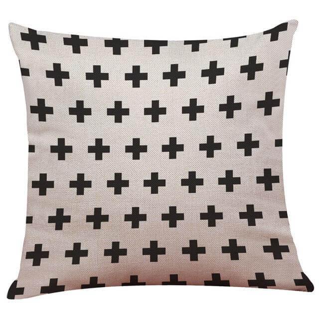 Geometrical Lovely Black and White Home Pillow Cases - Image 5