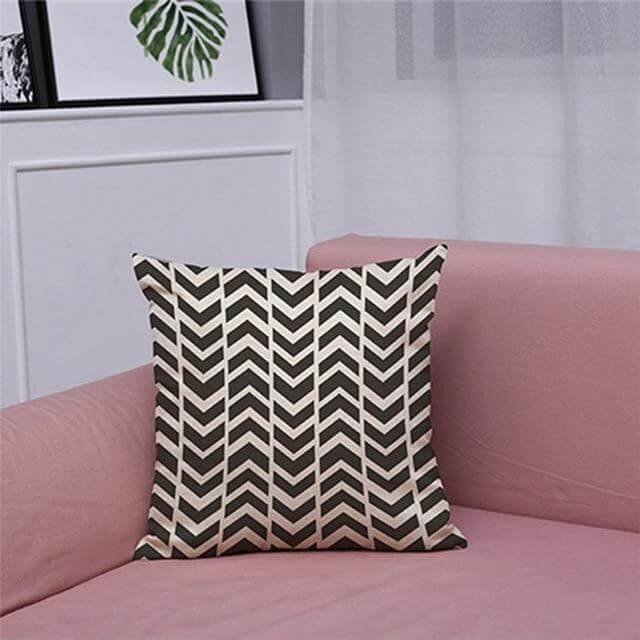 Geometrical Lovely Black and White Home Pillow Cases - Image 12