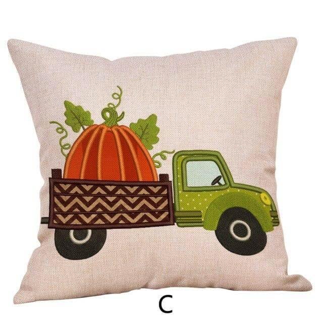 Pumpkin Truck Halloween Fall Pillow Cases - Image 5