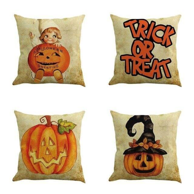 Halloween Pumpkin and Witch Printed Pillow Cases - Image 3
