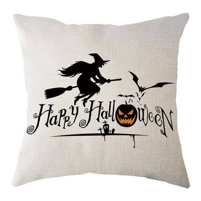 Halloween Pumpkin and Witch Printed Pillow Cases - Image 5