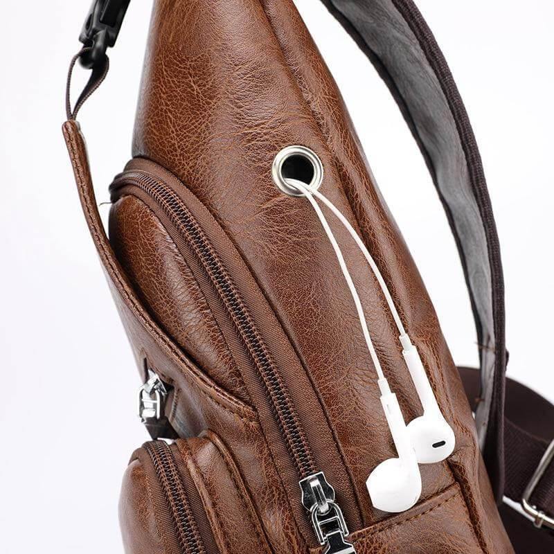 Men Leather Crossbody Bags - Image 4