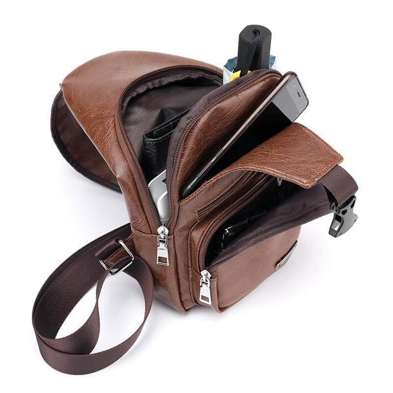 Men Leather Crossbody Bags - Image 2