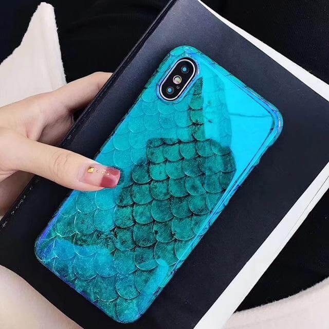 Blu-Ray Laser Fish Scale Soft Iphone Cases - Image 1