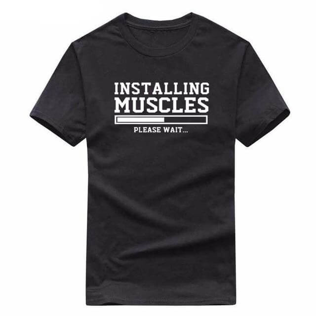 Installing Muscles Funny T-shirt - Image 28