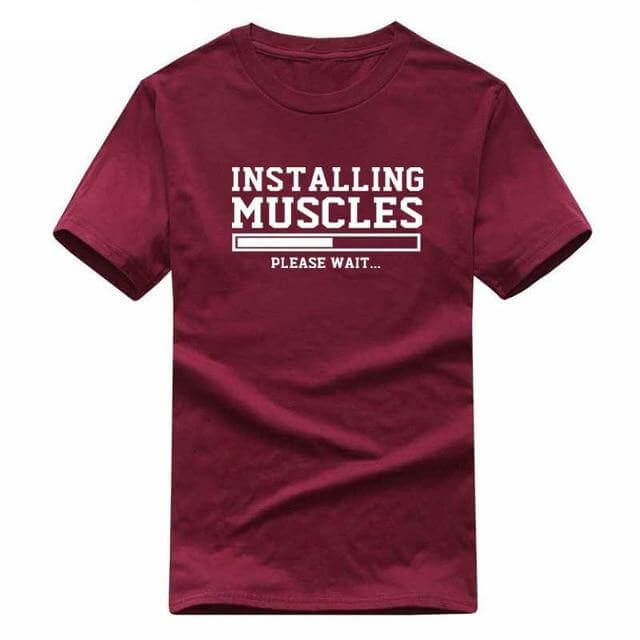 Installing Muscles Funny T-shirt - Image 17