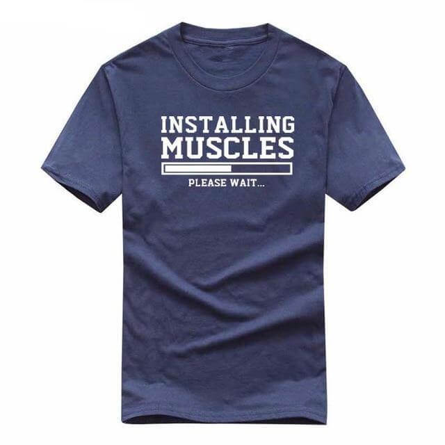 Installing Muscles Funny T-shirt - Image 18