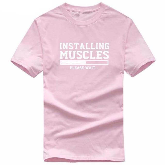 Installing Muscles Funny T-shirt - Image 9