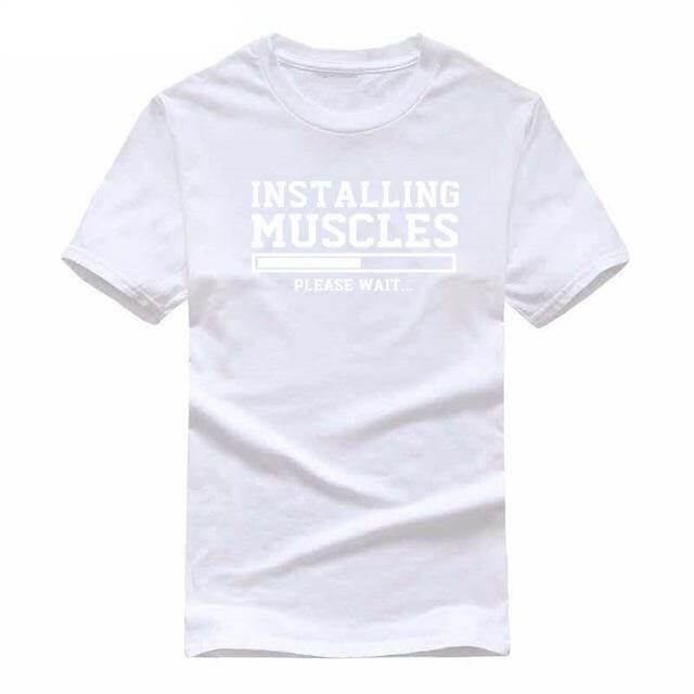 Installing Muscles Funny T-shirt - Image 5
