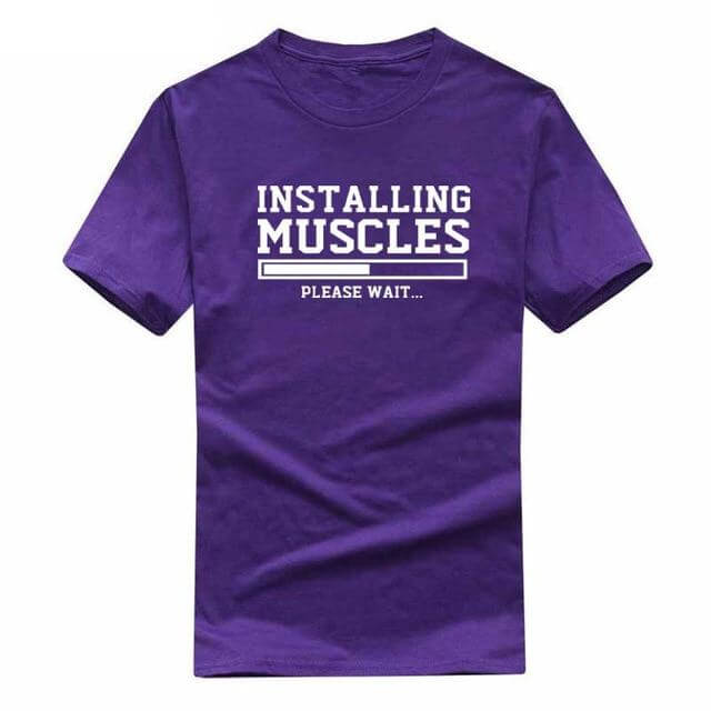 Installing Muscles Funny T-shirt - Image 26