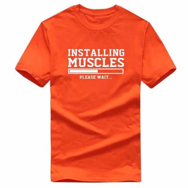 Installing Muscles Funny T-shirt - Image 6