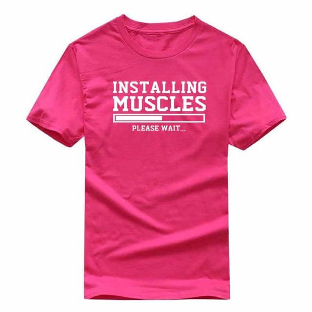 Installing Muscles Funny T-shirt - Image 10