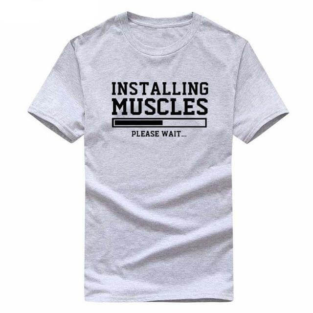 Installing Muscles Funny T-shirt - Image 21