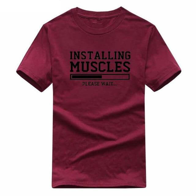Installing Muscles Funny T-shirt - Image 15