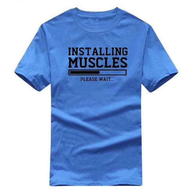 Installing Muscles Funny T-shirt - Image 23