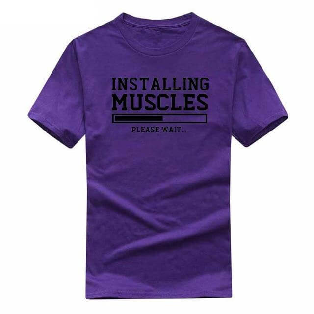 Installing Muscles Funny T-shirt - Image 31