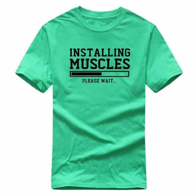Installing Muscles Funny T-shirt - Image 27