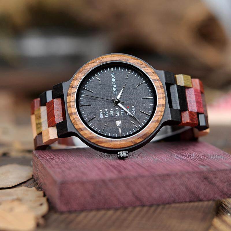 Handmade Wood Colorful Watch - Image 0