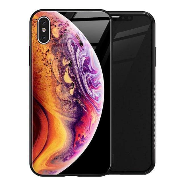 Luxury Space Silicone Glass Anti Slip Iphone Cases - Image 8