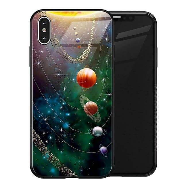 Luxury Space Silicone Glass Anti Slip Iphone Cases - Image 4