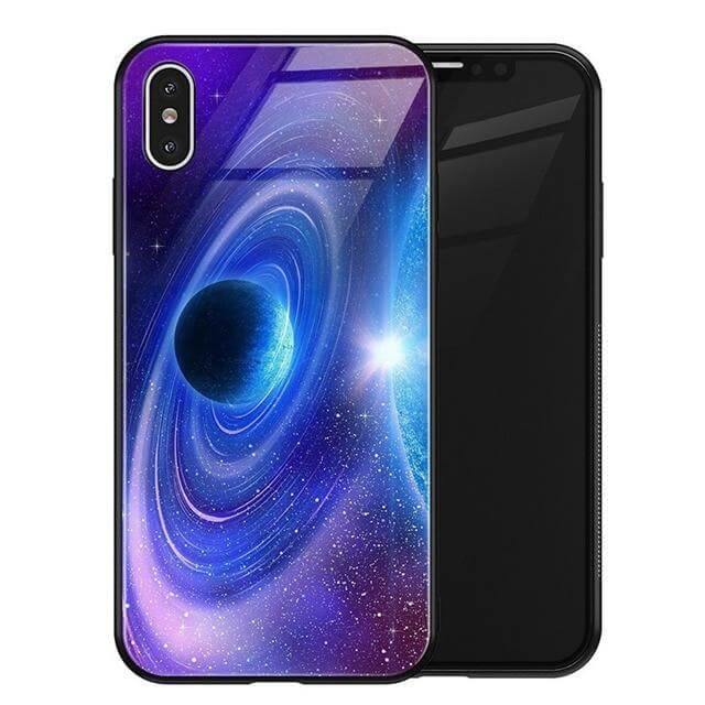 Luxury Space Silicone Glass Anti Slip Iphone Cases - Image 3