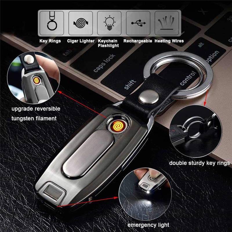 USB Rechargeable Windproof Plasma Flameless Electronic Lighter - Image 1