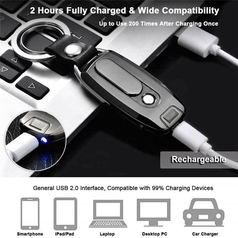 USB Rechargeable Windproof Plasma Flameless Electronic Lighter - Image 8