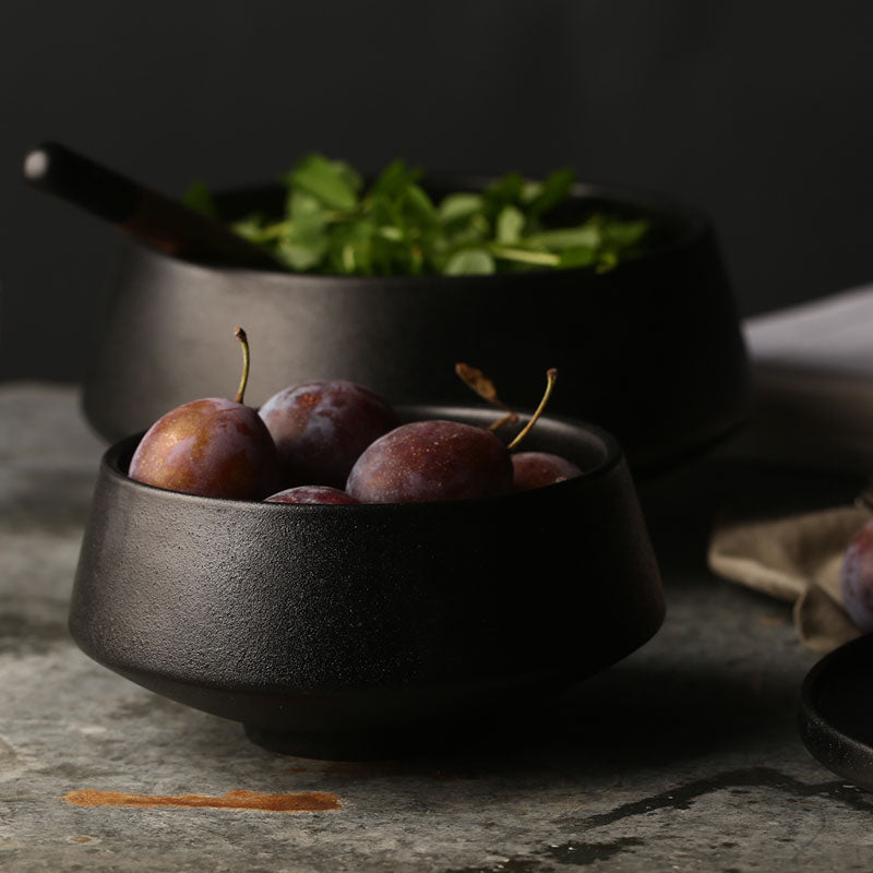 Elegant Matte Black Snack Bowl - Image 3