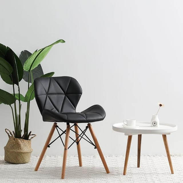 Modern Nordic Leather Wood Chair - Image 18