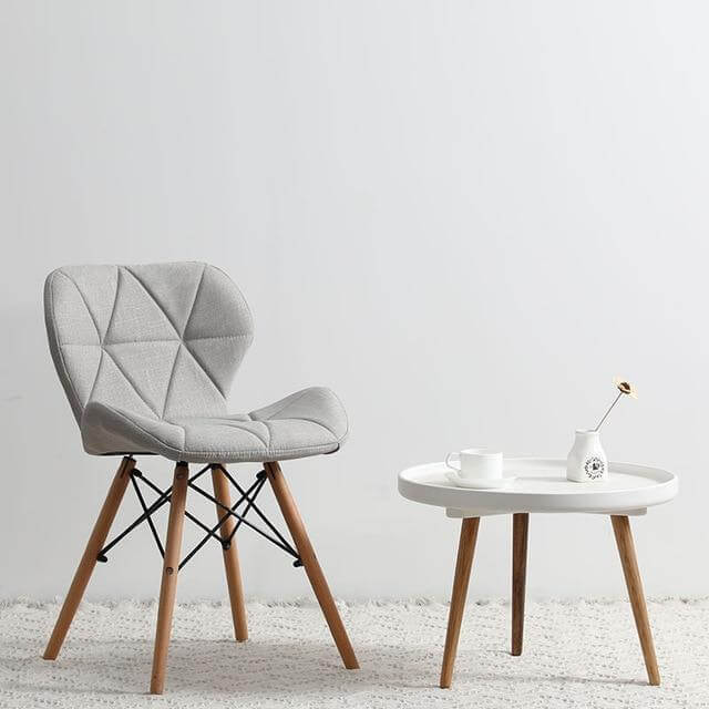 Modern Nordic Leather Wood Chair - Image 12
