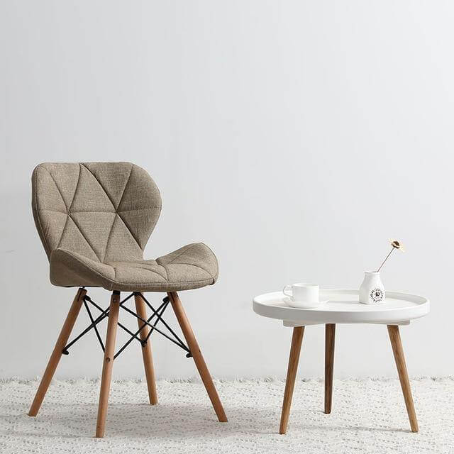 Modern Nordic Leather Wood Chair - Image 20