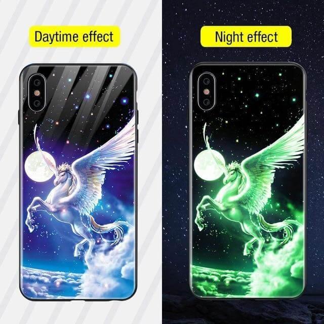 Iphone Luminous Cute Luxury Anti Scratch Glass Case - Image 5
